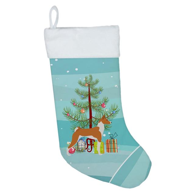 Basenji Merry Christmas Tree Christmas Stocking