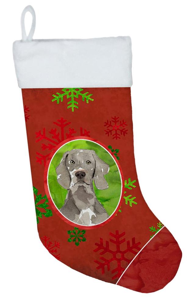 Christmas Snowflakes Weimaraner Christmas Stocking
