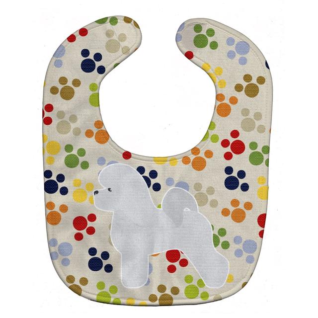 Bichon Frise Pawprints Baby Bib