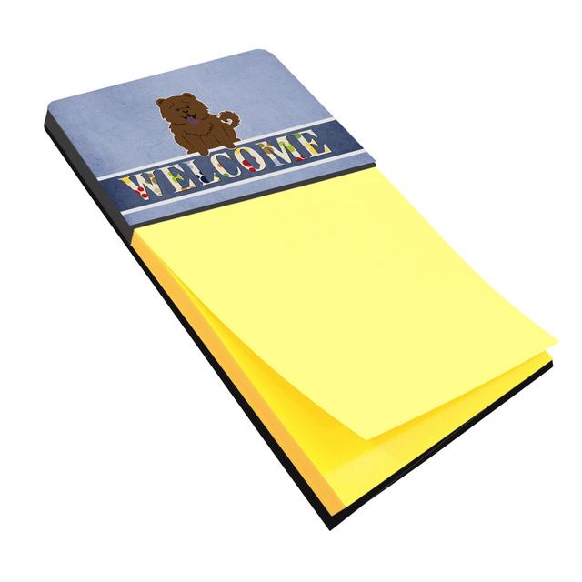 BB5722SN Chow Chow Chocolate Welcome Sticky Note Holder
