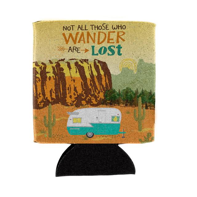 Retro Camper Camping Wander Can or Bottle Hugger