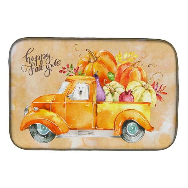 CK2622DDM Fall Harvest Japanese Spitz Dish Drying Mat