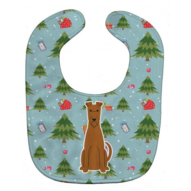 Christmas Irish Terrier Baby Bib