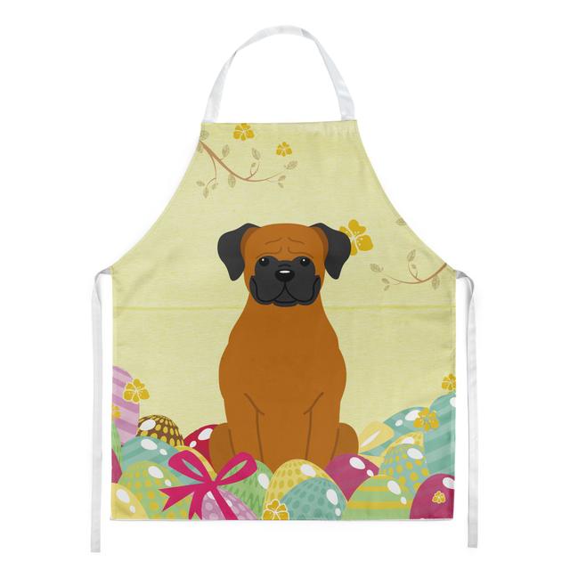 Easter Eggs Fawn Boxer Apron