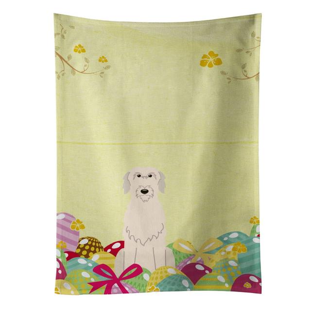 BB6065KTWL Easter Eggs Irish Wolfhound Kitchen Towel