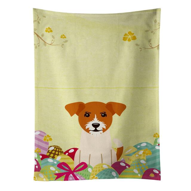 BB6108KTWL Easter Eggs Jack Russell Terrier Kitchen Towel