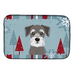 BB1702DDM Winter Holiday Schnauzer Dish Drying Mat