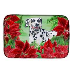 CK1301DDM Dalmatian Poinsettas Dish Drying Mat