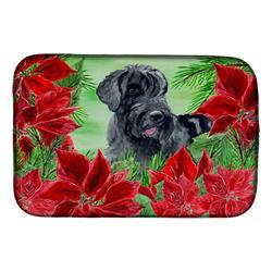 Giant Schnauzer Poinsettas Dish Drying Mat