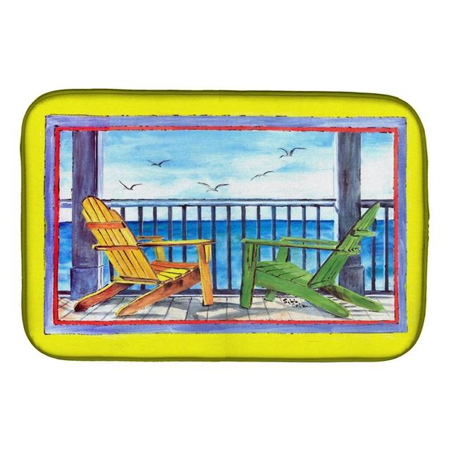 Adirondack Chairs Yellow Dish Drying Mat
