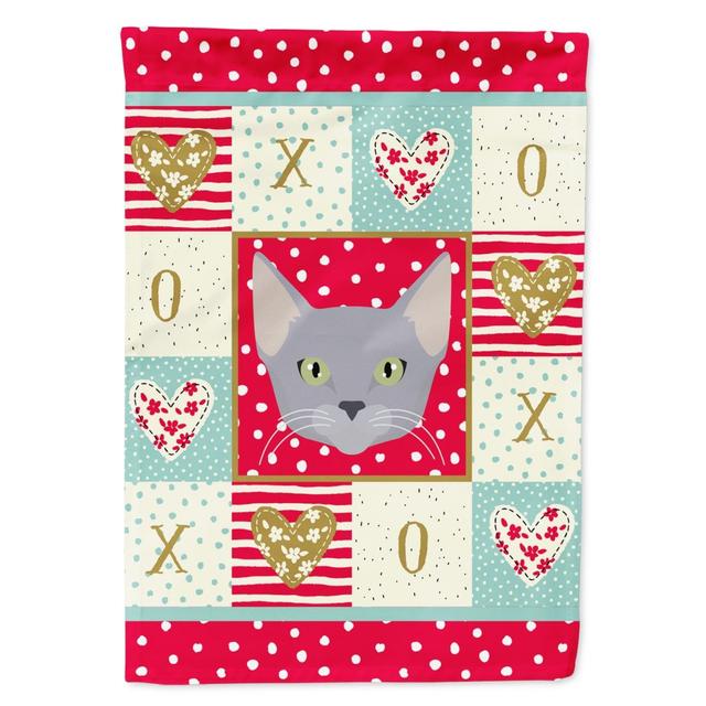 CK5154CHF 28 x 0.01 x 40 in. Russian Blue Cat Flag Canvas House Size