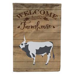 CK6768CHF Hungarian Grey Steppe Cow Welcome Canvas House Flag - 28 x 0.01 x 40 in.