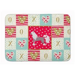 19 x 27 in. Chinese Crested No.2 Love Machine Washable Memory Foam Mat