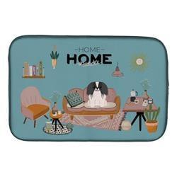 14 x 21 in. Black White Pekingese Sweet Home Dish Drying Mat
