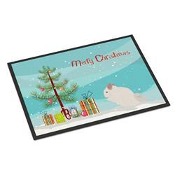 CK4436MAT 18 x 27 in. Pink & White Chinchilla Merry Christmas Indoor or Outdoor Mat