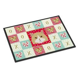 18 x 27 in. Oregon Rex Cat Love Indoor or Outdoor Mat