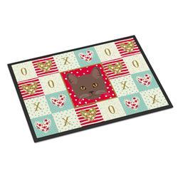 18 x 27 in. York Chocolate Cat Love Indoor or Outdoor Mat
