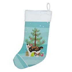 18 x 13.5 in. Unisex Cymric No.2 Cat Merry Christmas Christmas Stocking