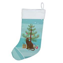 18 x 13.5 in. Unisex Havana Brown Cat Merry Christmas Christmas Stocking