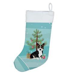 18 x 13.5 in. Unisex Pembroke Welsh Corgi Tricolor Black-Headed No.1 Christmas Christmas Stocking