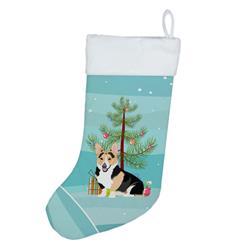 18 x 13.5 in. Unisex Pembroke Welsh Corgi Tricolor Red-Headed Christmas Christmas Stocking