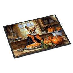 24 x 36 in. Unisex Chihuahua Fall Kitchen Pumpkins Indoor or Outdoor Mat