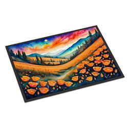 24 x 36 in. Unisex California Poppies in Color Indoor or Outdoor Mat