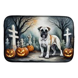 21 x 14 in. Unisex Boxer Spooky Halloween Dish Drying Mat