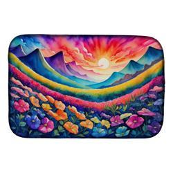 21 x 14 in. Unisex Petunias in Color Dish Drying Mat