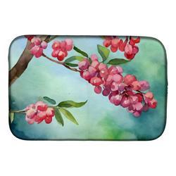 21 x 14 in. Unisex Pennsylvania Mountain Laurels in Watercolor Dish Drying Mat