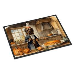 DAC1753MAT 18 x 27 in. Unisex Briard Fall Kitchen Pumpkins Doormat