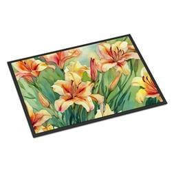 18 x 27 in. Unisex Utah Sego Lilies in Watercolor Doormat