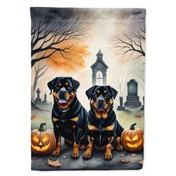 15.5 x 11.25 in. Unisex Rottweiler Spooky Halloween Garden Flag
