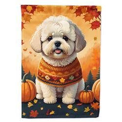 15.5 x 11.25 in. Unisex Bichon Frise Fall Garden Flag