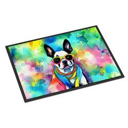 0.15 x 18 x 27 in. Boston Terrier Hippie Dawg Doormat