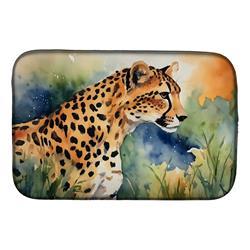 DAC2888DDM 21 x 14 x 0.2 in. Polyester Cheetah Dish Drying Mat