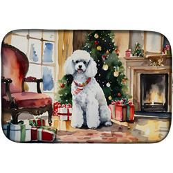 DAC2727DDM 0.2 x 21 x 14 in. Poodle Cozy Christmas Dish Drying Mat
