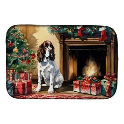 DAC2653DDM 0.2 x 21 x 14 in. English Springer Spaniel Cozy Christmas Dish Drying Mat