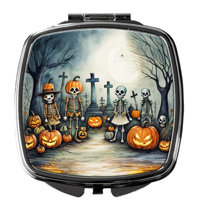 3 x 2.75 in. Calacas Skeletons Spooky Halloween Compact Mirror