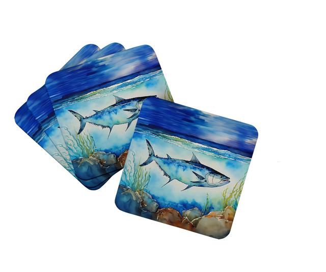 DAC2771FC 3.5 x 3.5 in. Bluefin Tuna Foam Coasters