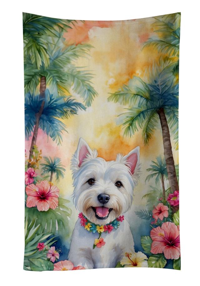 DAC6535KTWL 25 x 15 in. Westie Luau Kitchen Towel