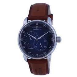 Z86623 New Captains Line Blue Dial Leather Strap Automatic Mens Watch&#44; White