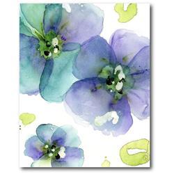 Blue Flowers Gallery-Wrapped Canvas Wall Art - Blue - 16 x 20 in.