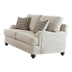 Coaster Furniture 511095 Glenn Cushion Back Loveseat, Light Grey