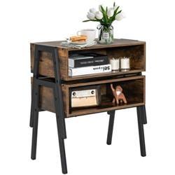 JV10545CF-2 Stackable Night Stand Bedside End Table Set - 2 Piece