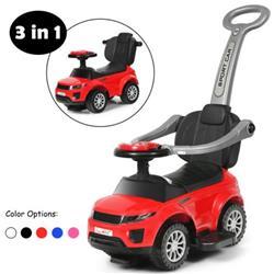 3-in-1 Honey Joy Ride on Push Car Toddler Stroller Sliding Car with Music, Red