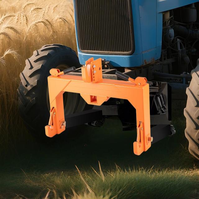 GT4448OR 3-Point Quick Hitch with 5 Level Adjustable Bolt for Farming - Orange
