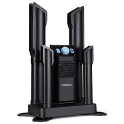 ES10085US-BK Electric Shoe Boot Dryer 4 Shoes with 180 Mins Timer Ozone Disinfection, Black