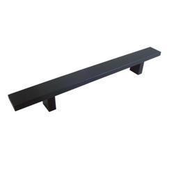 10 in. Rectangular Matte Black Cabinet Bar Pull Handle