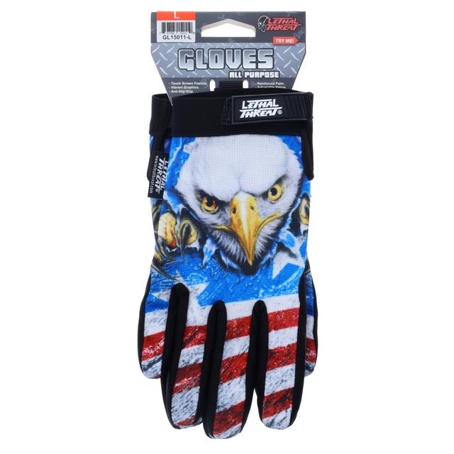 GL15011L Rip N Tear USA Eagle Gloves - Large